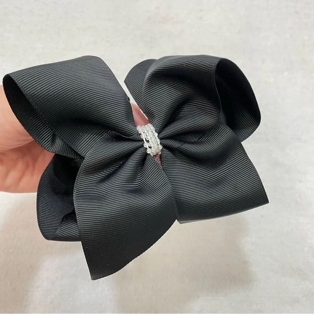 Girls assorted hair bows 6” grosgrain solid color alligator clip barrette‌‌‌‌‌‌‌